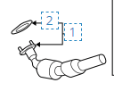 1: Catalytic converter ; 2: joint